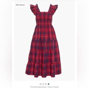 Hill House Home Ellie Nap Dress Cherry Tartan NWT Size Small